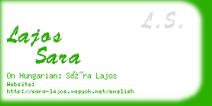 lajos sara business card